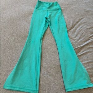 Aerie Green Flared Leggings